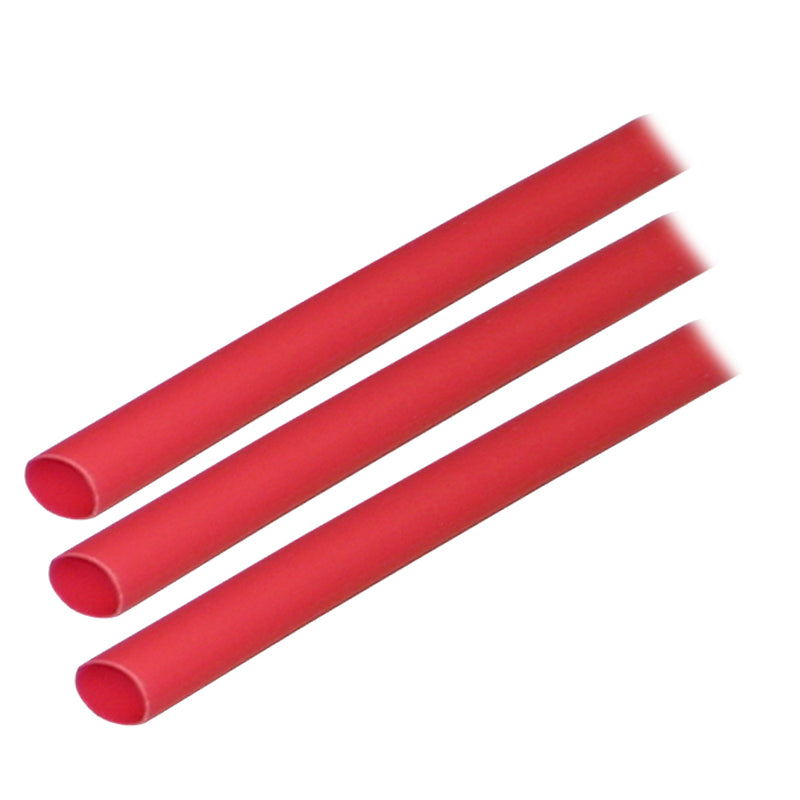 Ancor Adhesive Lined Heat Shrink Tubing (ALT) - 1-4" x 3" - 3-Pack - Red