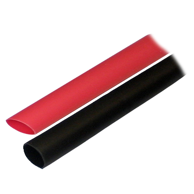 Ancor Adhesive Lined Heat Shrink Tubing (ALT) - 1-2" x 3" - 2-Pack - Black-Red