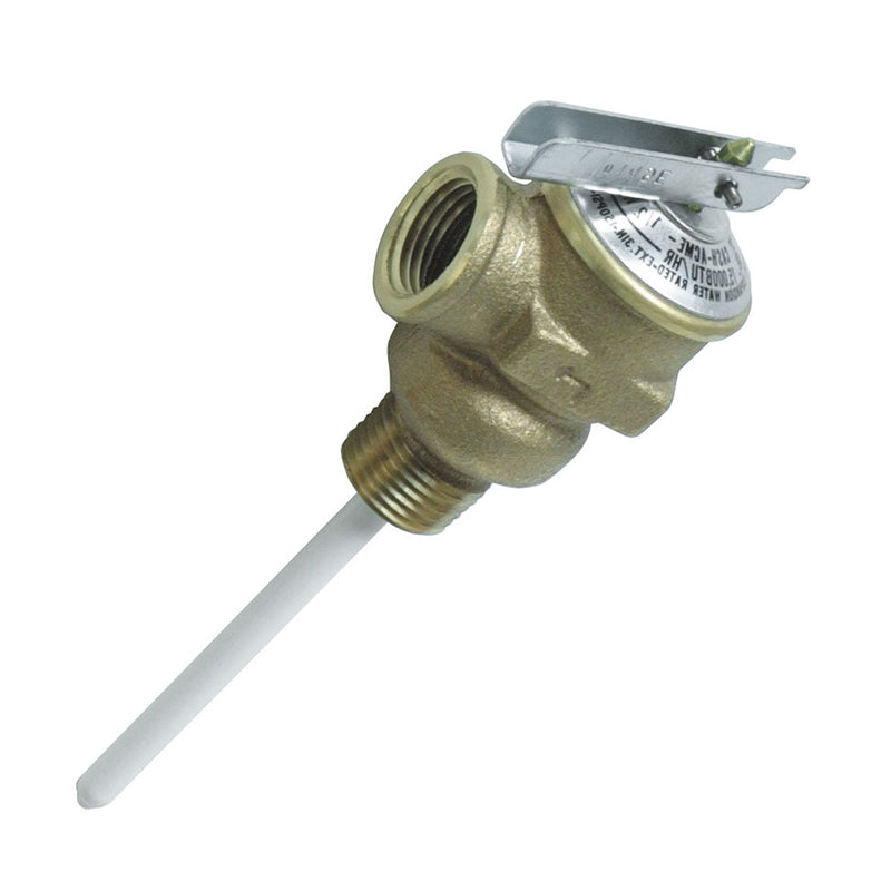 Camco Temperature & Pressure Relief Valve - 1-2" Valve w-4" Probe