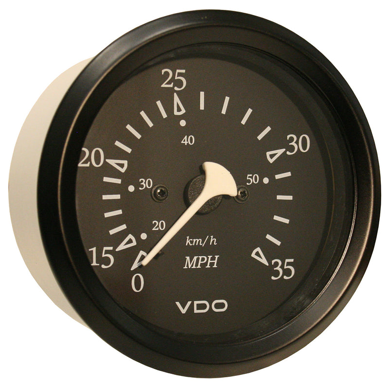 VDO Cockpit Marine 85mm (3-3-8") 35 MPH Pitot Speedometer - Black Dial-Bezel