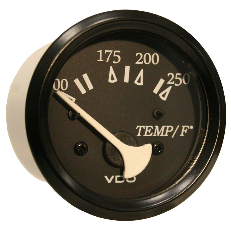 VDO Cockpit Marine 52mm (2-1-16") 250° F Water Temperature Gauge - Black Dial-Bezel