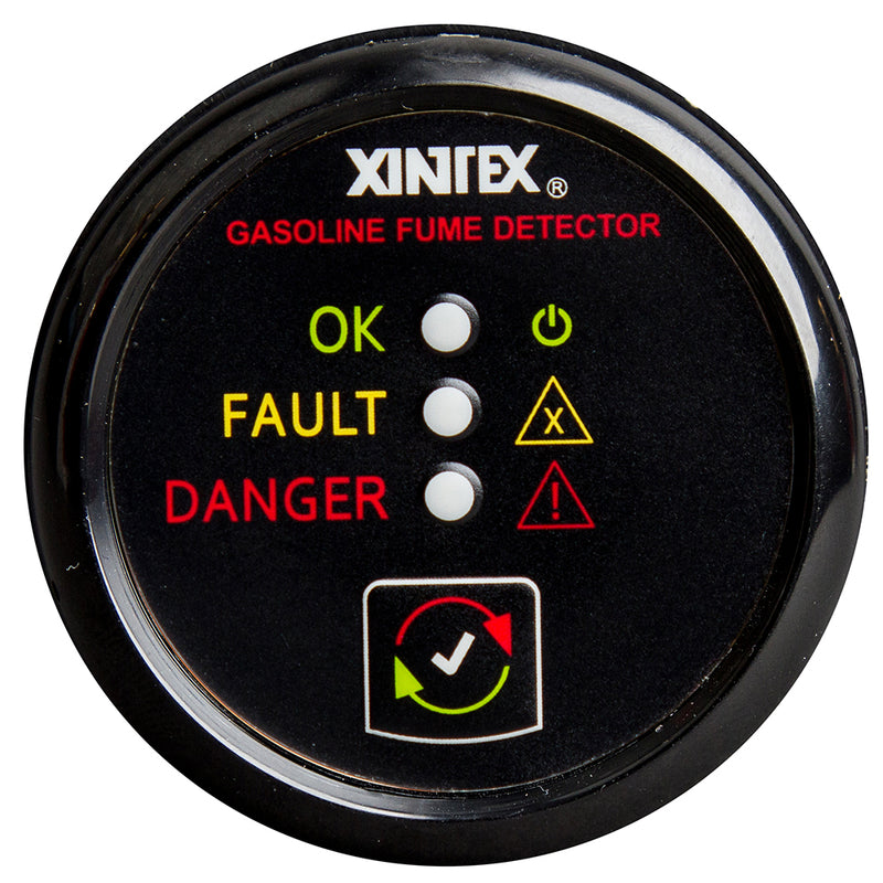 Fireboy-Xintex Gasoline Fume Detector - Black Bezel - 12-24V