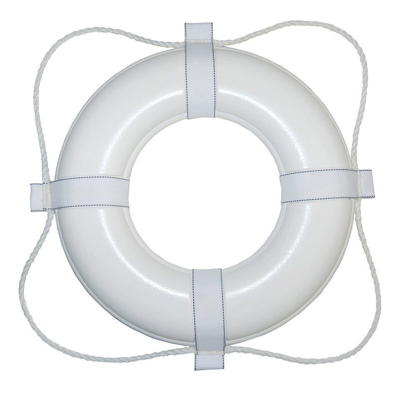 Taylor Made Foam Ring Buoy - 20" - White w-White Grab Line