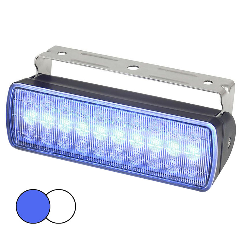 Hella Marine Sea Hawk XL Dual Color LED Floodlights - Blue-White LED - Black Housing