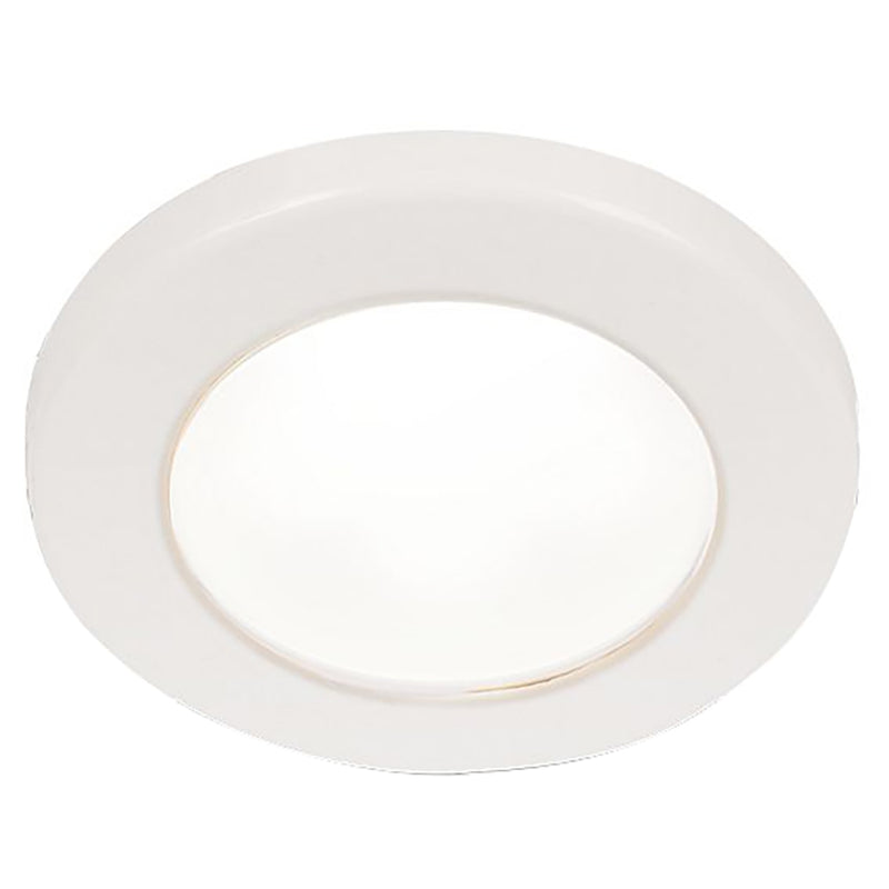 Hella Marine EuroLED 75 3" Round Screw Mount Down Light - White LED - White Plastic Rim - 12V