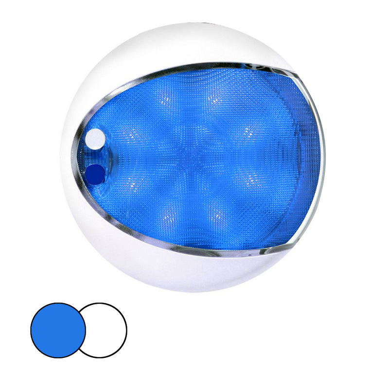 Hella Marine EuroLED 175 Surface Mount Touch Lamp - Blue-White LED - White Housing