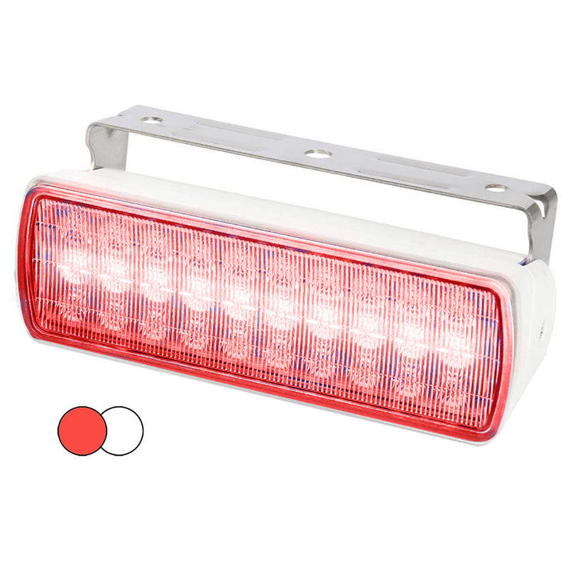 Hella Marine Sea Hawk XL Dual Color LED Floodlights - Red-White LED - White Housing