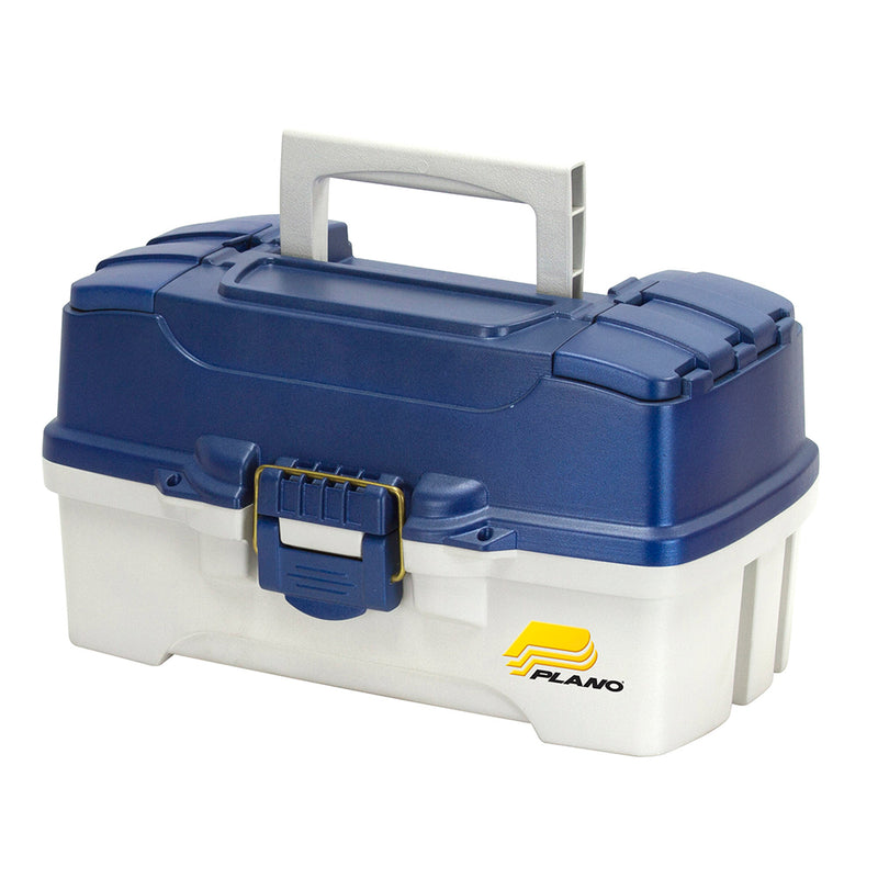 Plano 2-Tray Tackle Box w-Duel Top Access - Blue Metallic-Off White