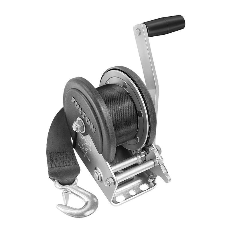 Fulton 1500lb Single Speed Winch w-20' Strap & Cover