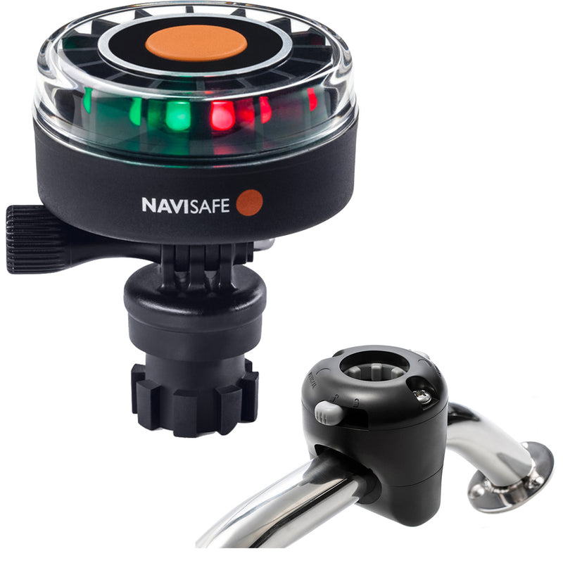 Navisafe Navilight 2NM Tricolor w-Navimount Base & Rail Mount - Black