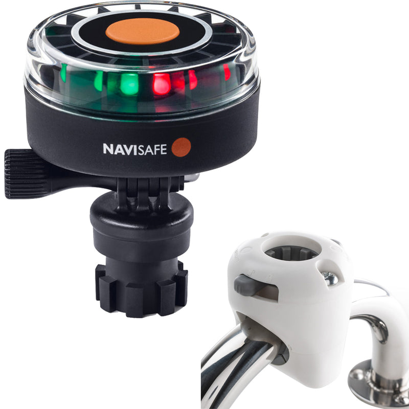 Navisafe Navilight 2NM Tricolor w-Navimount Base & Rail Mount - White