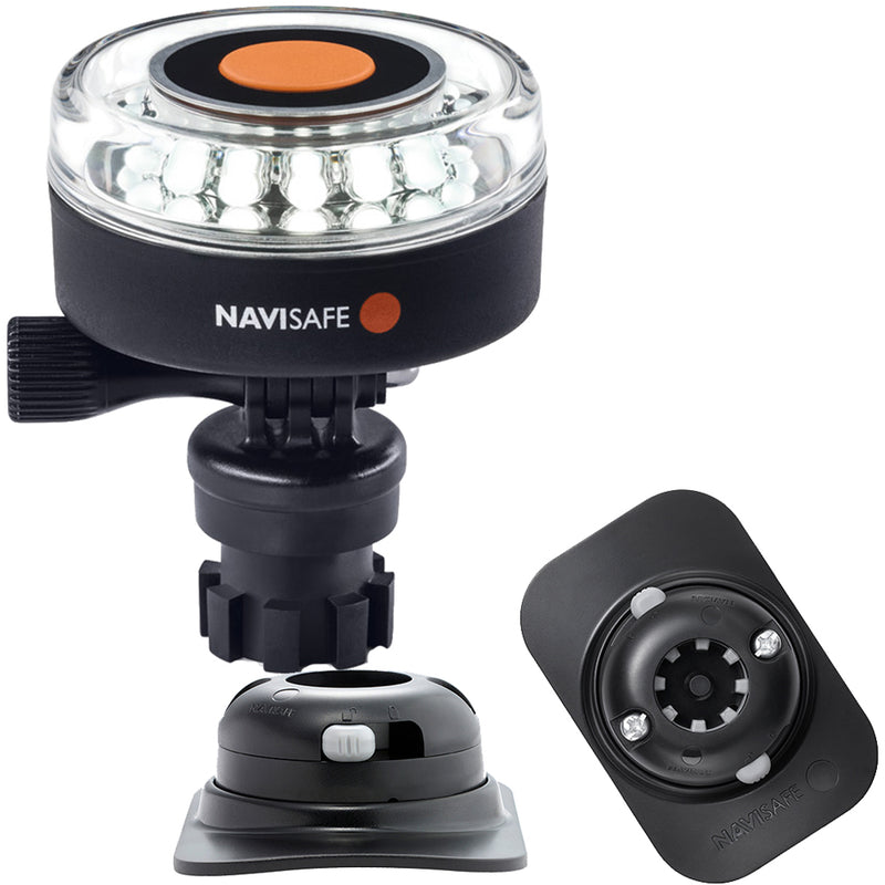 Navisafe Navilight 360° 2NM White w-Navimount Base & RIB Mount - Black