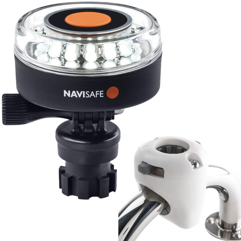 Navisafe Navilight 360° 2NM White w-Navimount Base & Rail Mount - White