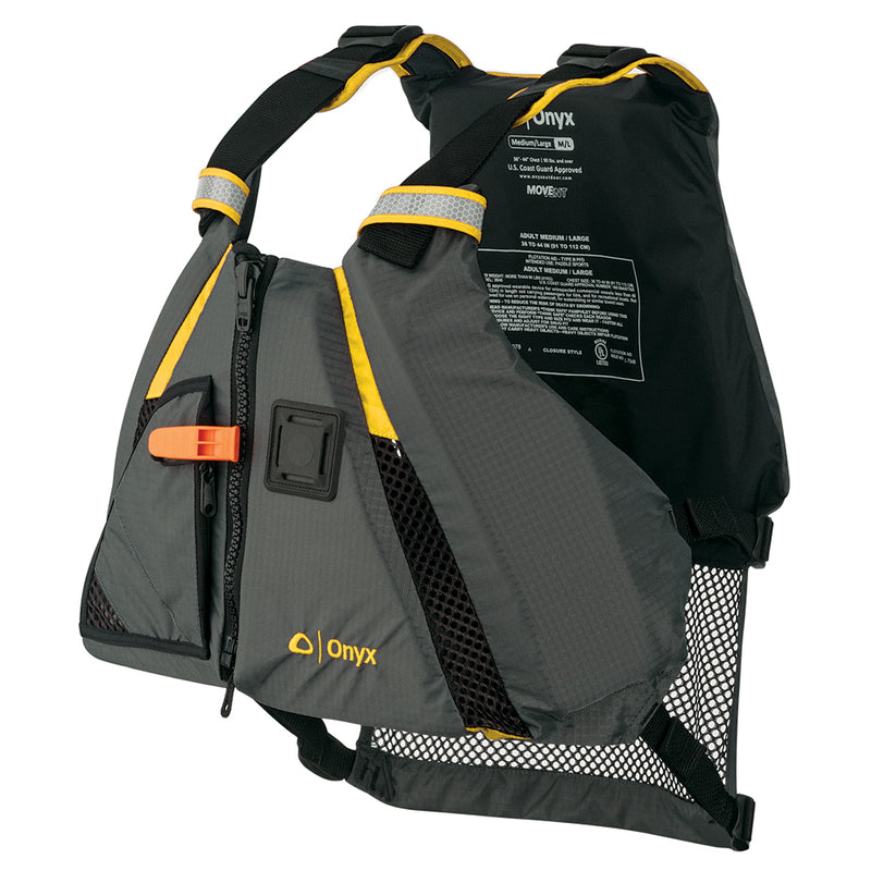 Onyx Movement Dynamic Paddle Sports Vest - Yellow-Grey - M-L