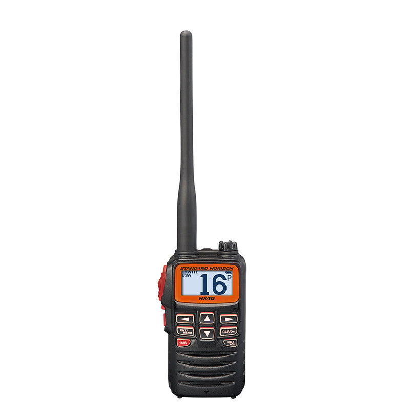 Standard Horizon HX40 Handheld 6W Ultra Compact Marine VHF Transceiver w-FM Band