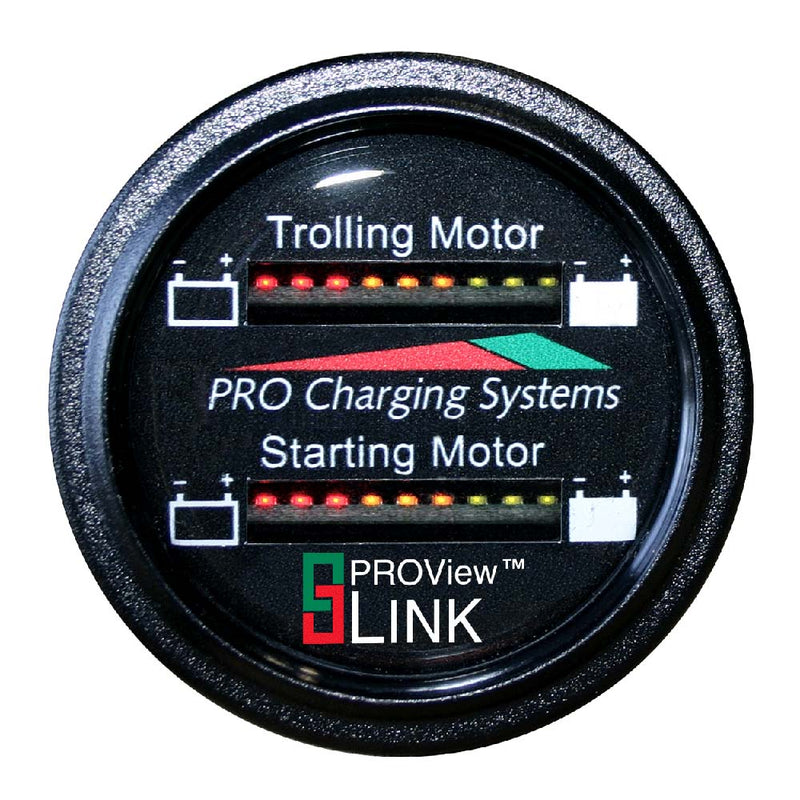 Dual Pro Battery Fuel Gauge - Marine Dual Read Battery Monitor - 12V-24V System - 15' Battery Cable