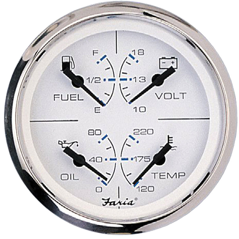 Faria Chesapeake White SS 4" Multifunction Gauge