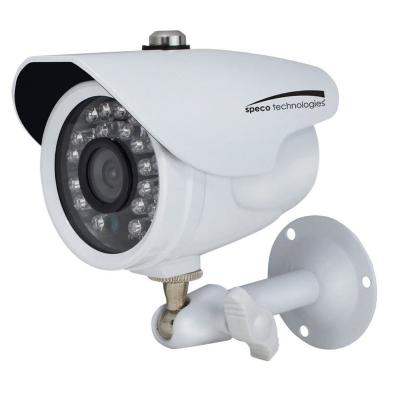 Speco HD-TVI 2MP Color Waterproof Marine Bullet Camera w-IR, 10' Cable, 3.6mm Lens, White Housing