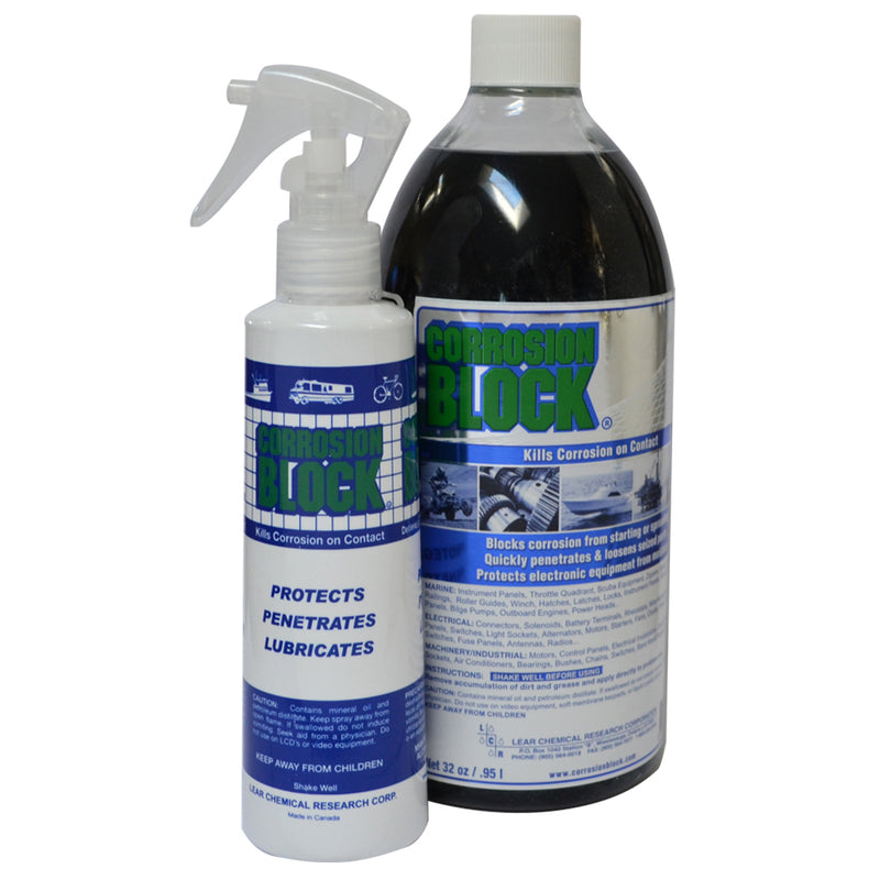 Corrosion Block 32oz Bottle w-Pump - Non-Hazmat, Non-Flammable & Non-Toxic