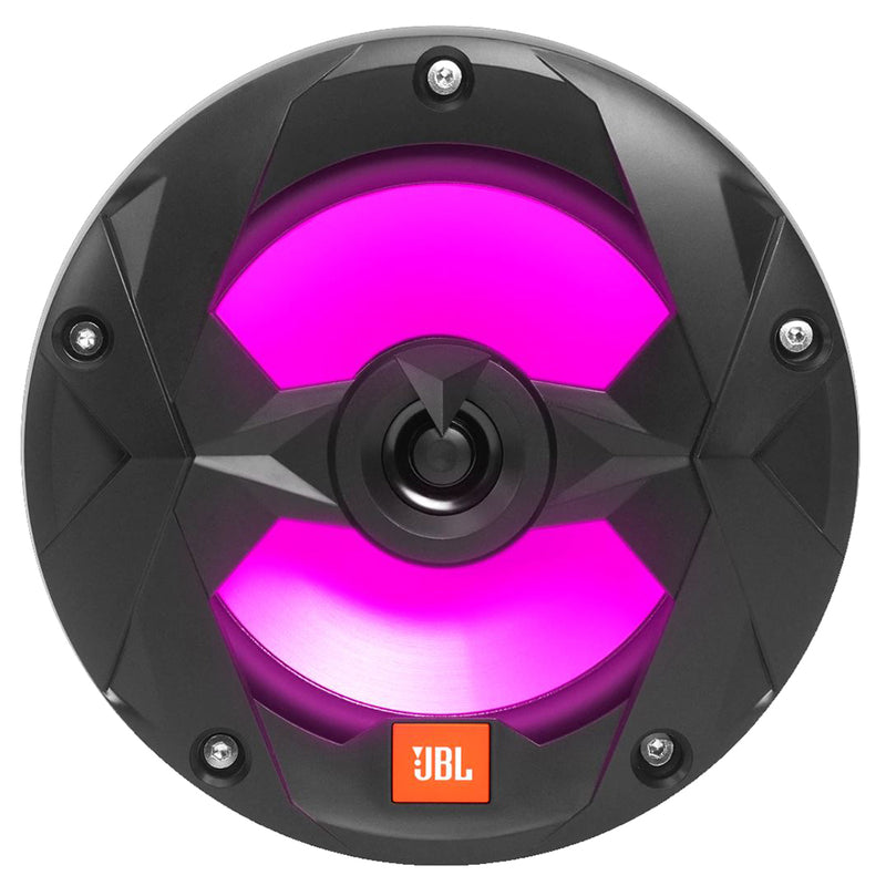 JBL MS8LB 8" 450W Coaxial Marine Speaker RGB Illuminated Black Grill - Pair - Club Series