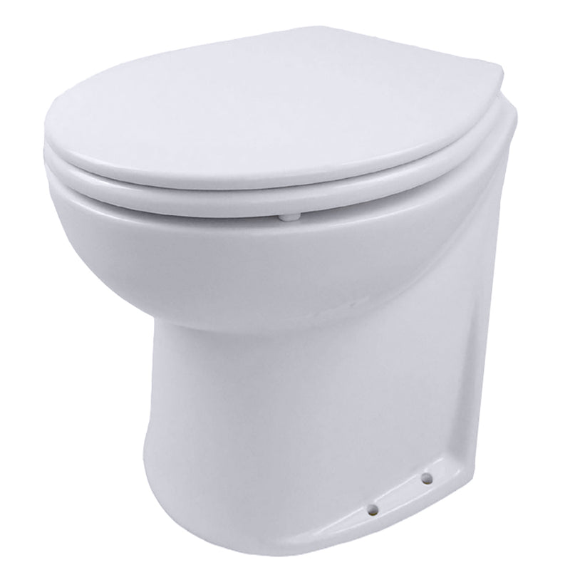 Jabsco Deluxe Flush 14" Slant Back 12V Electric Toilet w-Solenoid Valve