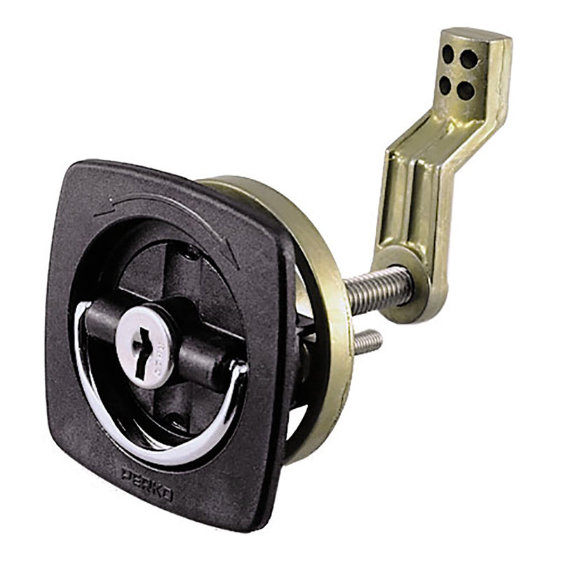 Perko Black Flush Lock - 2.5" x 2.5" w-Offset Cam Bar & Flexible Polymer Strike