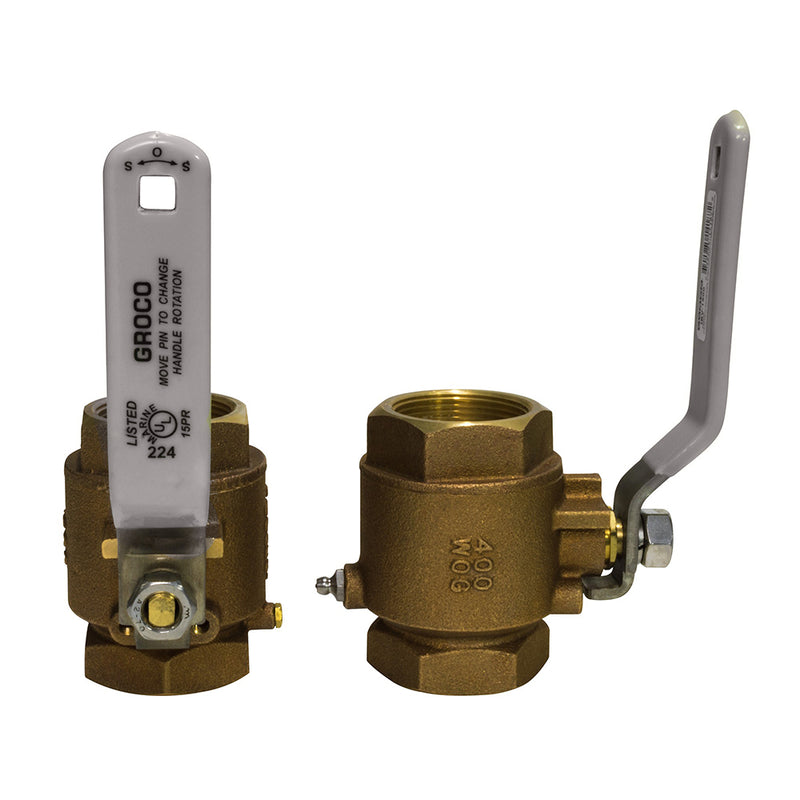 GROCO 1-4" NPT Bronze In-Line Ball Valve