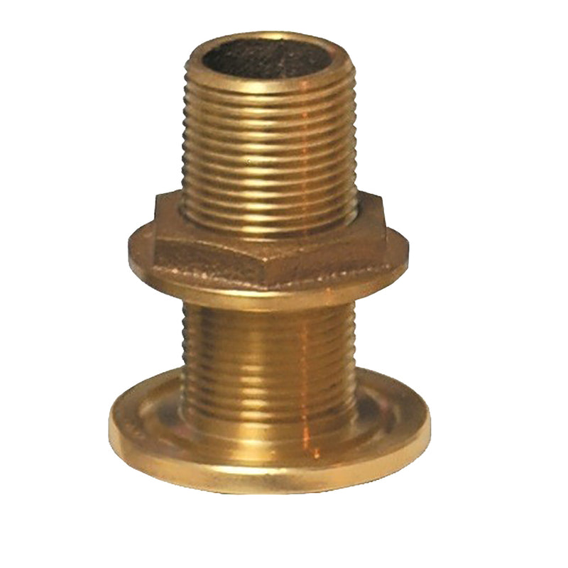 GROCO 1-2" NPS NPT Combo Bronze Thru-Hull Fitting w-Nut