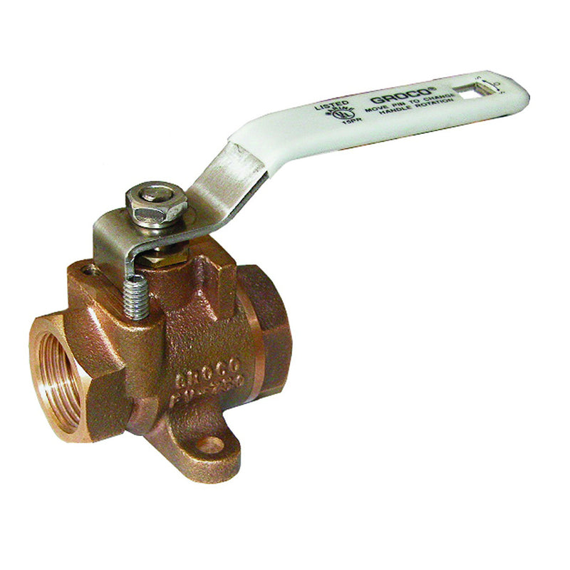 GROCO 1-4" NPT Bronze Inline Fuel Valve