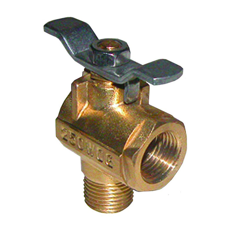 GROCO 1-2" NPT 90° Bronze Fuel Valve