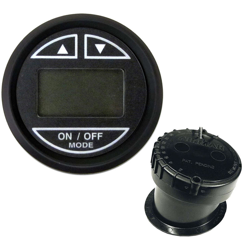 Faria Euro Black 2" Depth Sounder w-In-Hull Transducer