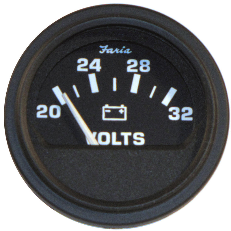 Faria 2" Heavy-Duty Voltmeter (14-32 VDC) - Black