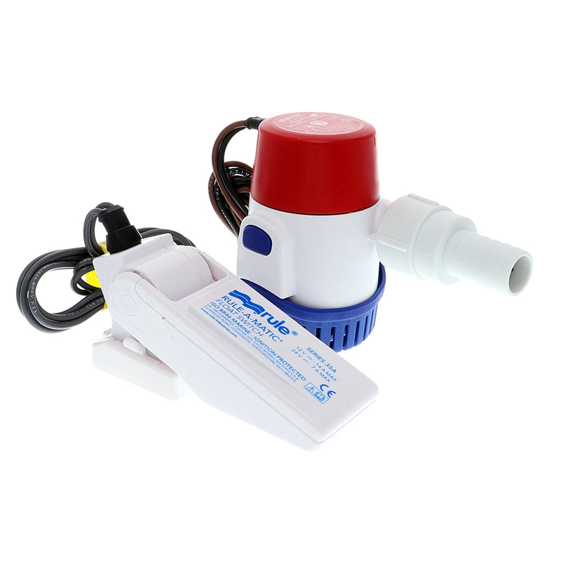 Rule 360 GPH Standard Bilge Pump Kit w-Float Switch - 12V