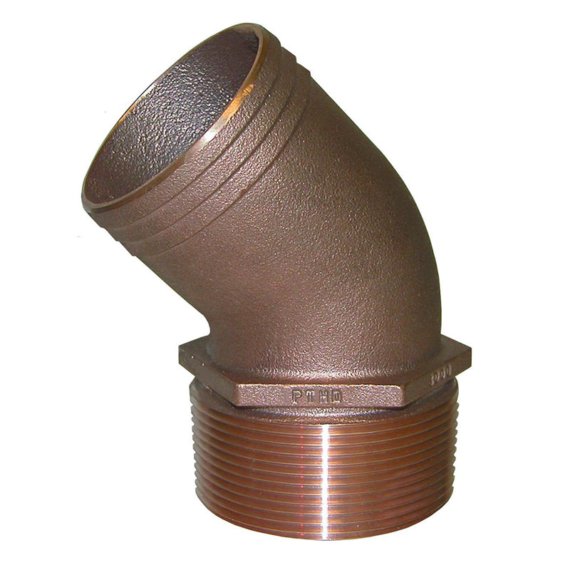 GROCO 3-4" NPT Bronze 45 Degree Pipe to 3-4" Hose