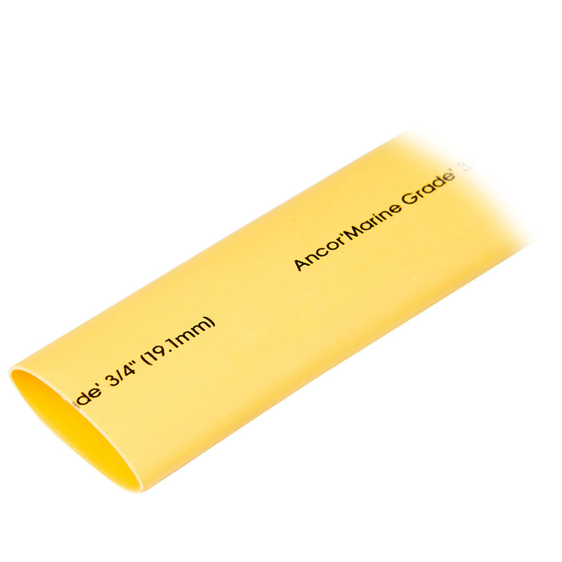 Ancor Heat Shrink Tubing 3-4" x 48" - Yellow - 1 Piece