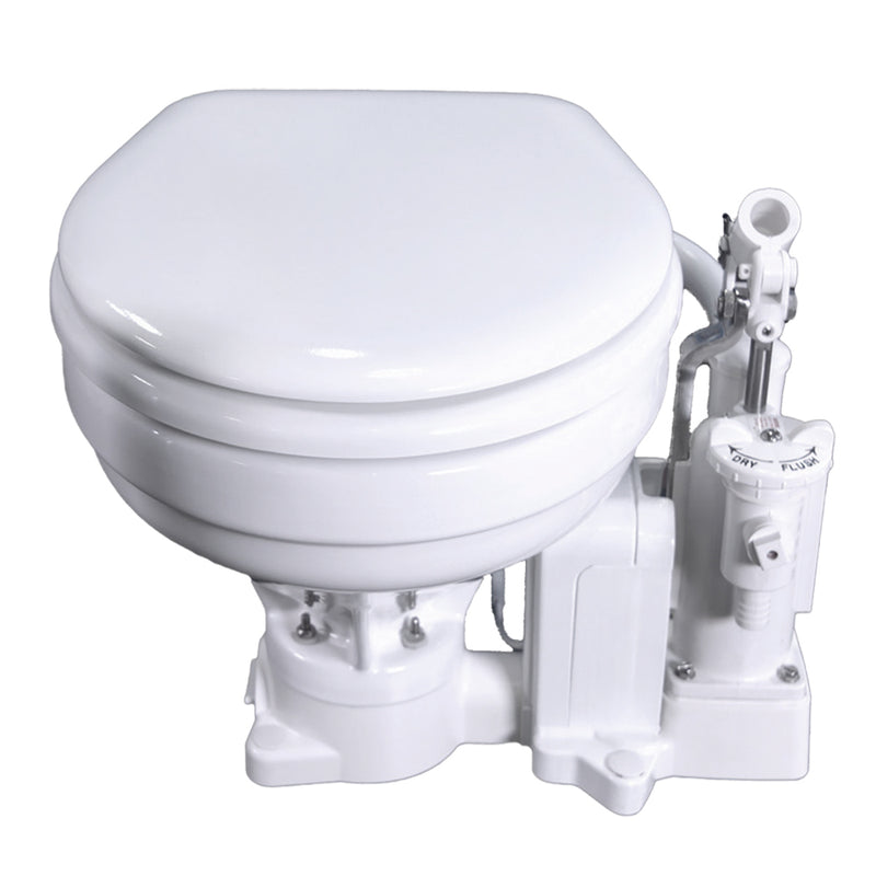 Raritan PH PowerFlush Electric-Manual Toilet - Marine Size - 12v - White