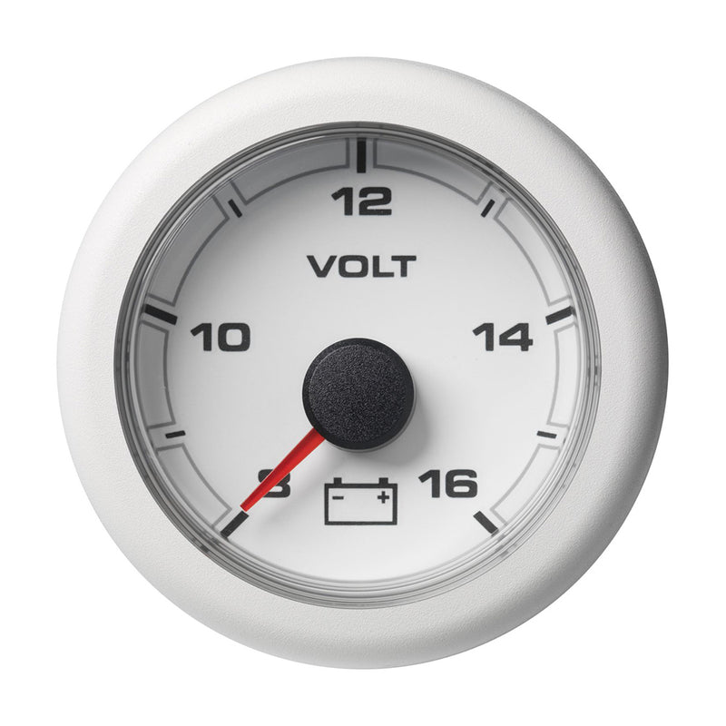 Veratron 52MM (2-1-16") OceanLink Battery Voltage Gauge - 8 to 16V - White Dial & Bezel