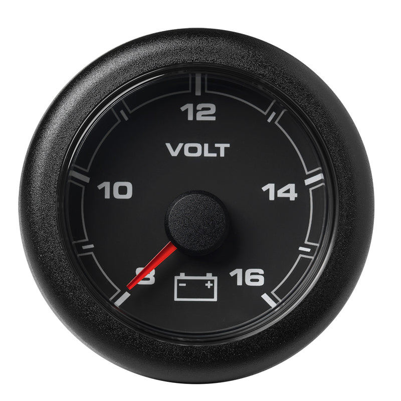 Veratron 52MM (2-1-16") OceanLink Battery Voltage Gauge - 8 to 16 V - Black Dial & Bezel