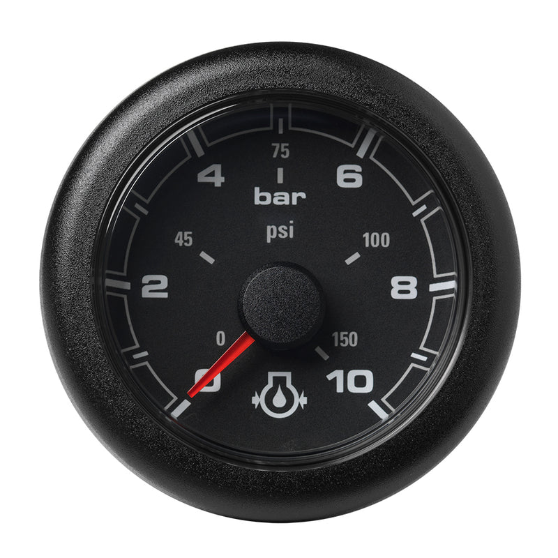 Veratron 52MM (2-1-16") OceanLink Engine Oil Pressure Gauge -10 Bar-150 PSI - Black Dial & Bezel