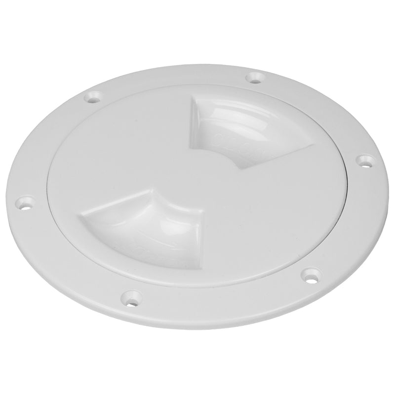 Sea-Dog Quarter-Turn Smooth Deck Plate w-Internal Collar - White - 5"