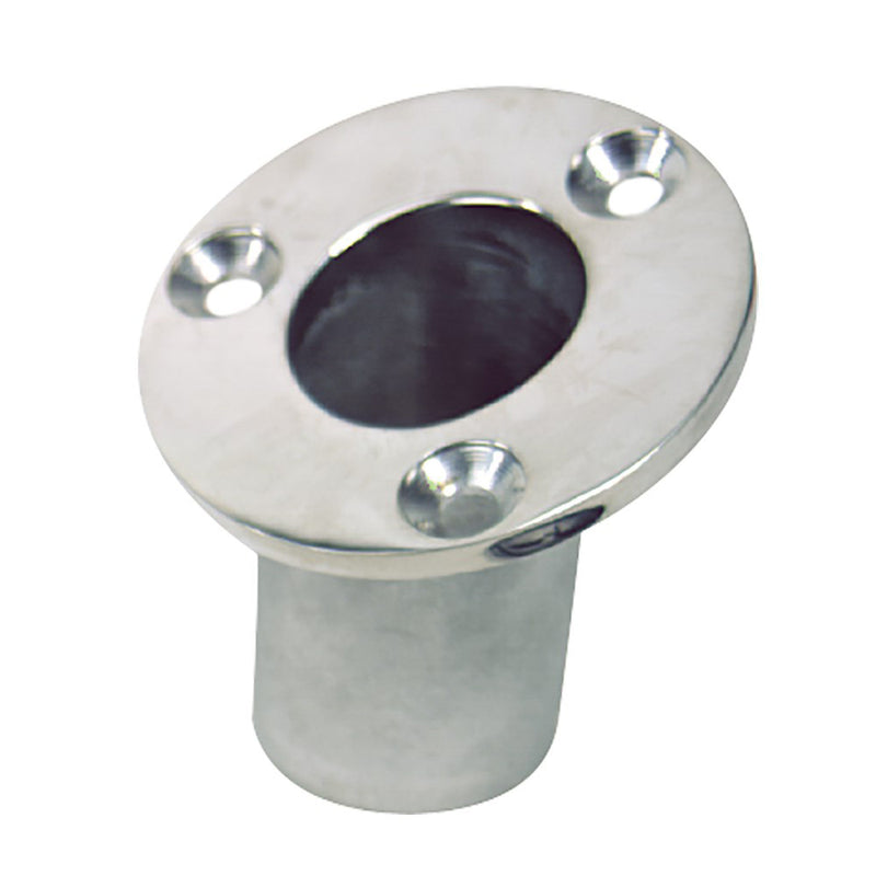 Sea-Dog Flush Mount Flagpole Socket - 25° - 1-1-4" ID - 316 Stainless Steel