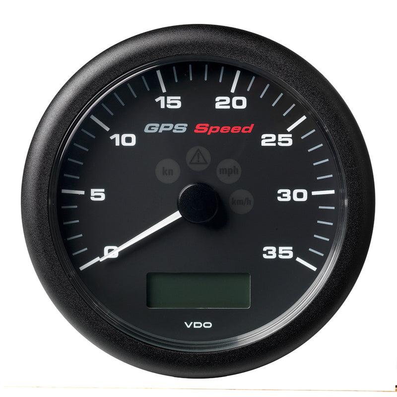 Veratron 4-1-4" (110MM) ViewLine GPS Speedometer 0-35 KNOTS-KMH-MPH - 8 to 16V Black Dial & Bezel