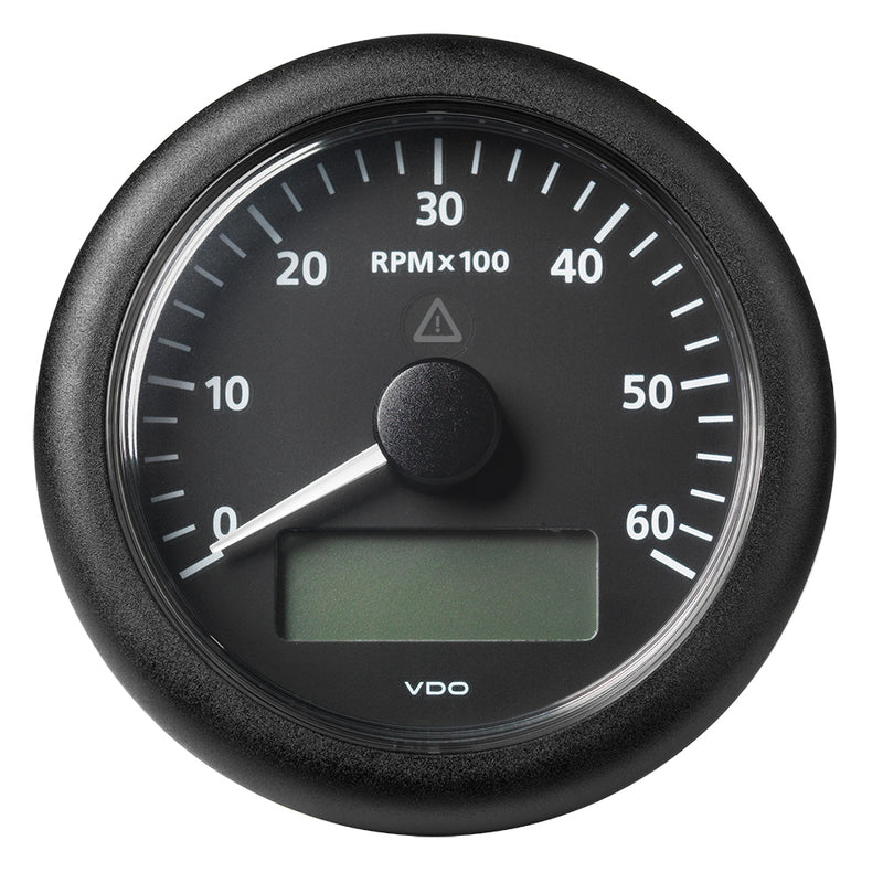 Veratron 3-3-8" (85MM) ViewLine Tachometer w-Multi-Function Display - 0 to 6000 RPM - Black Dial & Bezel