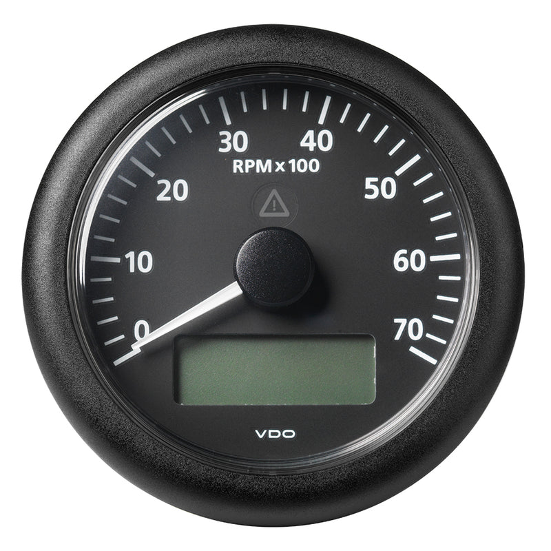 Veratron 3-3-8" (85MM) ViewLine Tachometer w-Multi-Function Display - 0 to 7000 RPM - Black Dial & Bezel