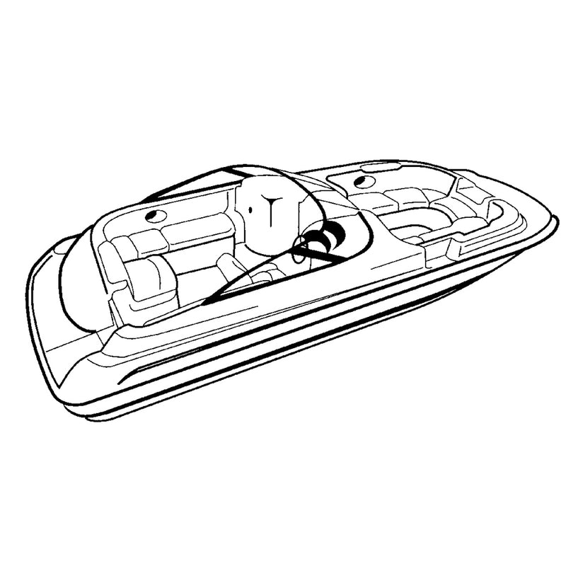 Carver Performance Poly-Guard Styled-to-Fit Boat Cover f-20.5' Sterndrive Deck Boats w-Walk-Thru Windshield - Grey