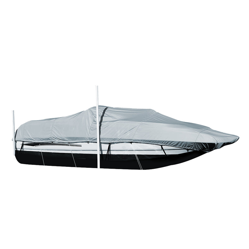 Carver Performance Poly-Guard Styled-to-Fit Boat Cover f-21.5' Sterndrive Deck Boats w-Walk-Thru Windshield - Grey