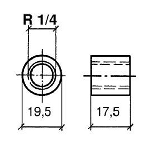 Veratron Pyrometer Sensor Threaded Bushing f-Welding to Manifold f-Thermocoupler Element