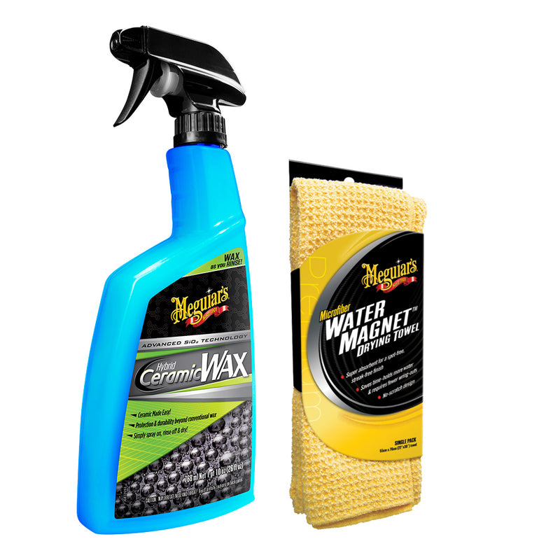 Meguiar's Hybrid Ceramic Wax w-Water Magnet Microfiber Drying Towel - 22" x 30"