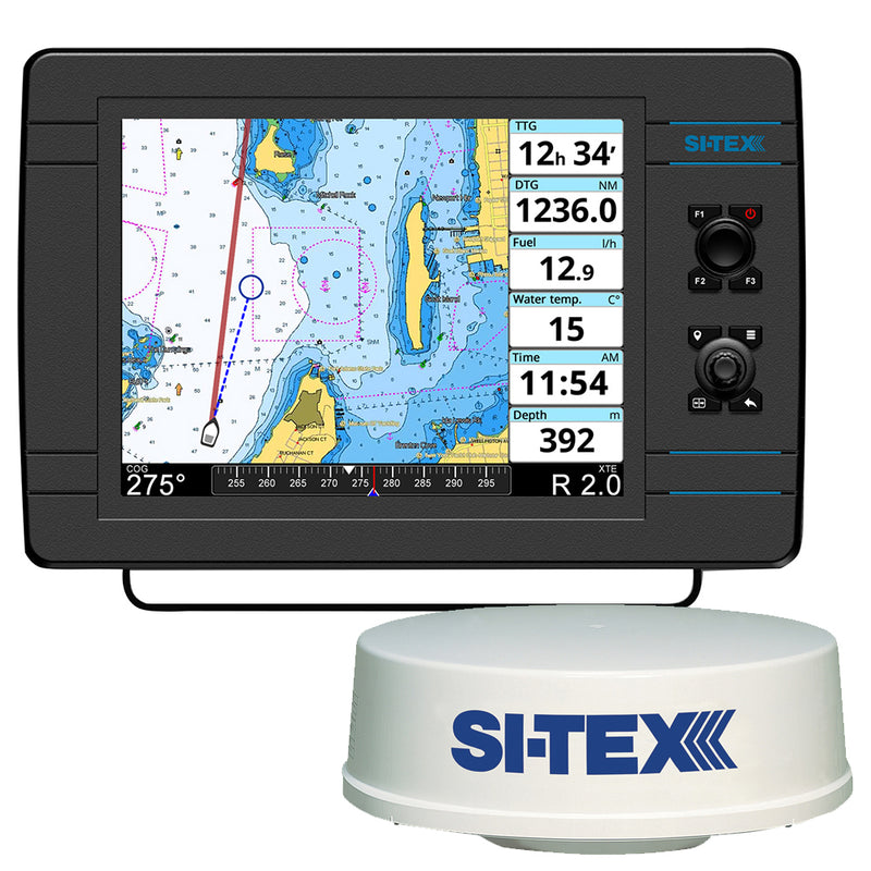 SI-TEX NavPro 1200 w-MDS-12 WiFi 24" Hi-Res Digital Radome Radar w-10M Cable