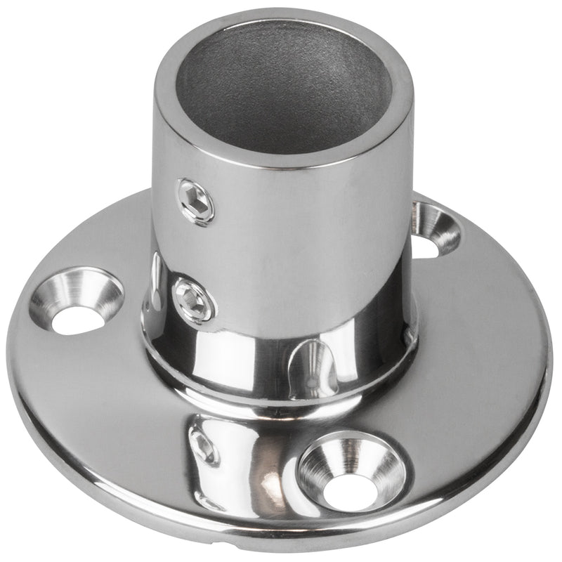 Sea-Dog Rail Base Fitting 2-3-4" Round Base 90° 316 Stainless Steel - 1" OD